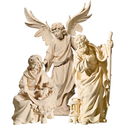 Nacimiento María sentada con Ángel de la anunciación sobre la nube